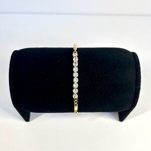 18k yellow gold-plated bracelet with CZ stones